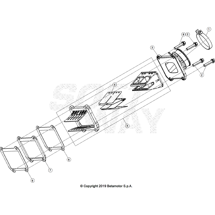 VUE ECLATEE BOITE A CLAPET BETA 300 RACE 2026