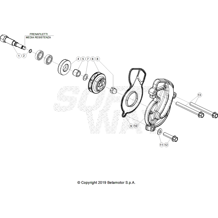 VUE ECLATEE POMPE A EAU BETA 350 RACE 2026