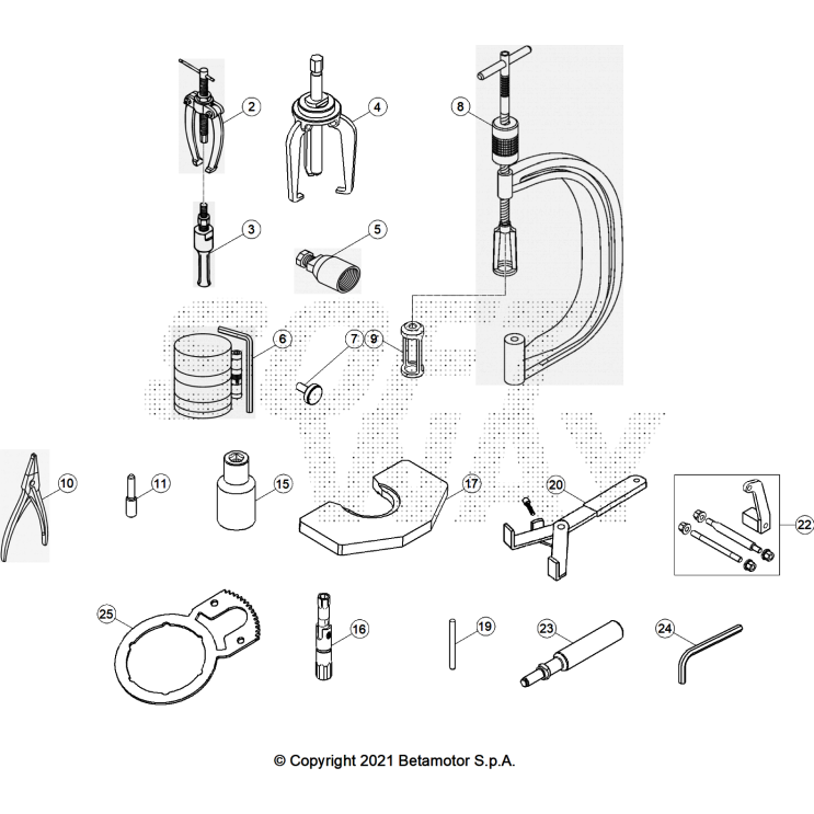 VUE ECLATEE OUTILLAGE SPÉCIAL MOTEUR BETA 350 RACE 2026