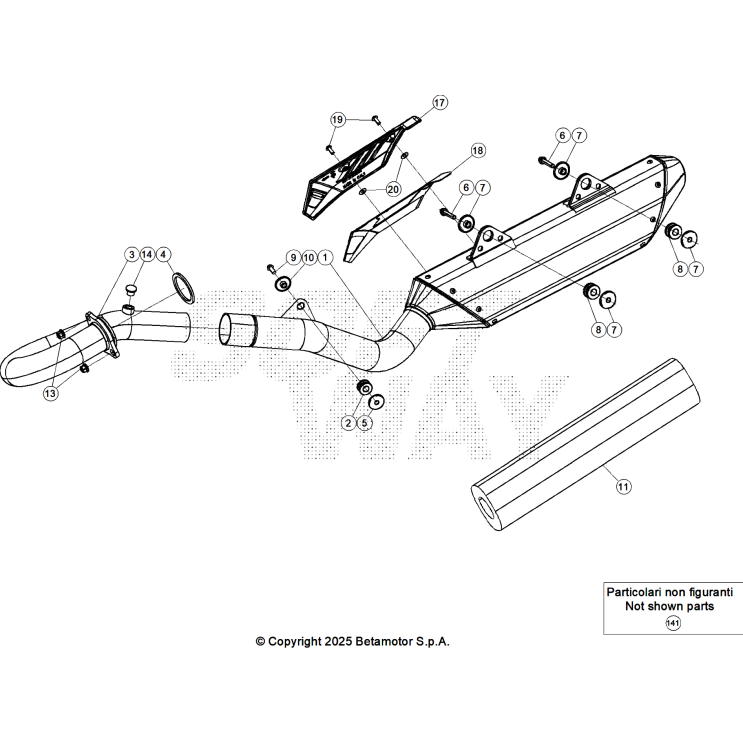VUE ECLATEE ECHAPPEMENT BETA 350 RACE 2026