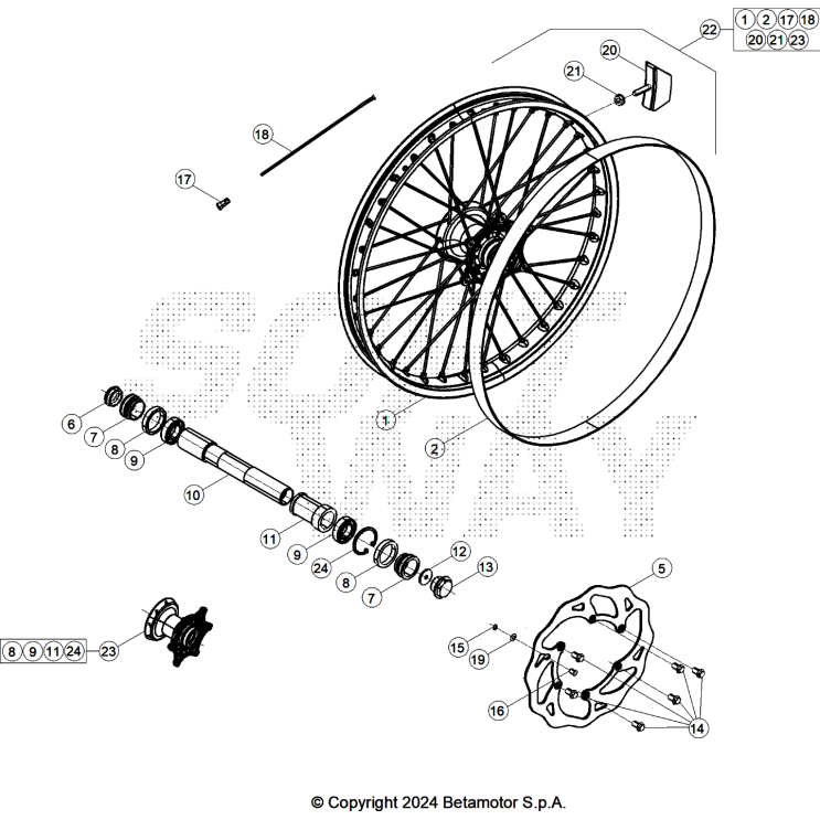 VUE ECLATEE ROUE AVANT BETA 390 RACE 2026