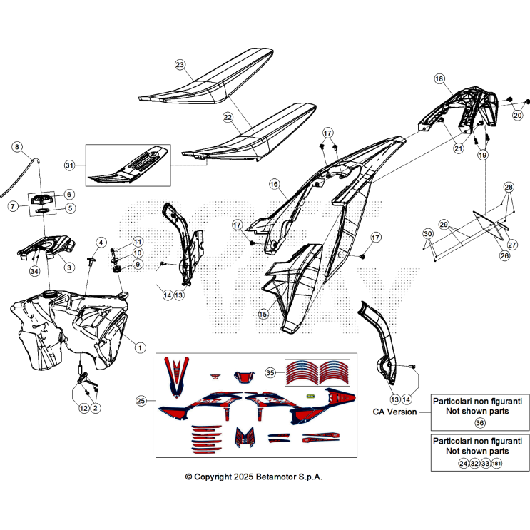 VUE ECLATEE CARENAGES-RESERVOIR-SELLE BETA 390 RACE 2026
