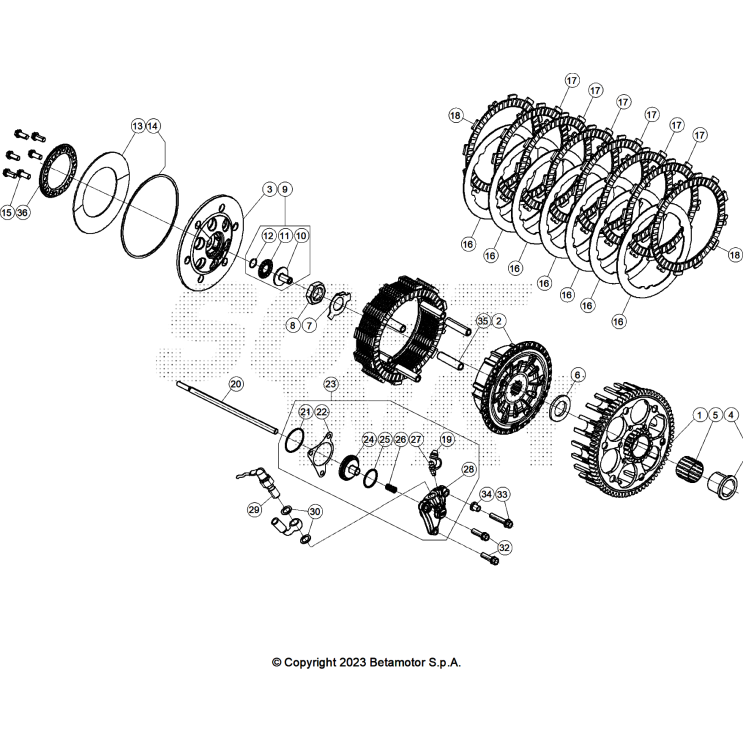 VUE ECLATEE EMBRAYAGE BETA 480 RACE 2026