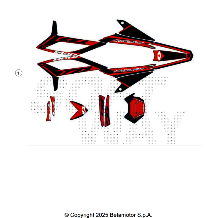 VUE ECLATEE KIT DECO BETA 50 RR RED 2025