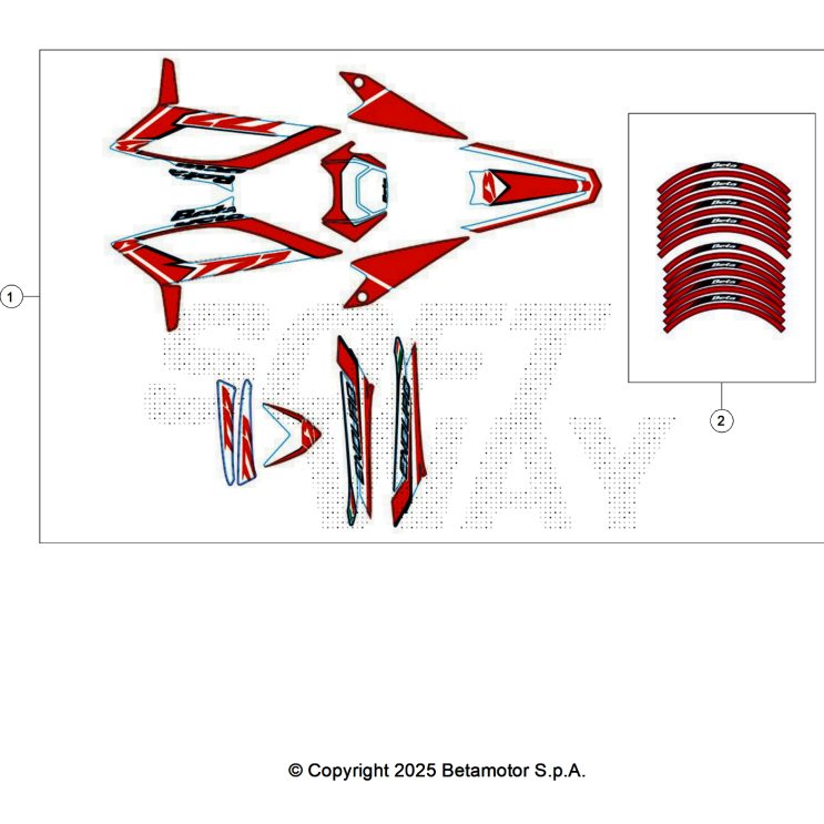 VUE ECLATEE KIT DECO BETA 50 RR WHITE SPORT 2025