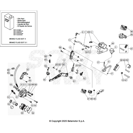 VUE ECLATEE FREINS BETA 50...