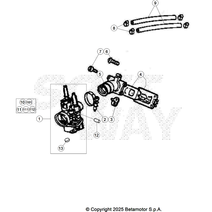 VUE ECLATEE CARBURATEUR BETA 50 RR RACE 2026