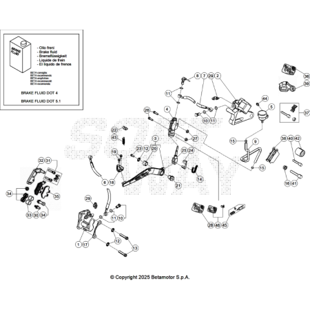 VUE ECLATEE FREINS BETA 50...