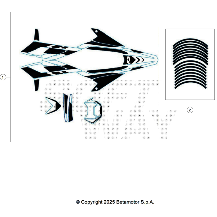 VUE ECLATEE KIT DECO BETA 50 RR WHITE SPORT 2026