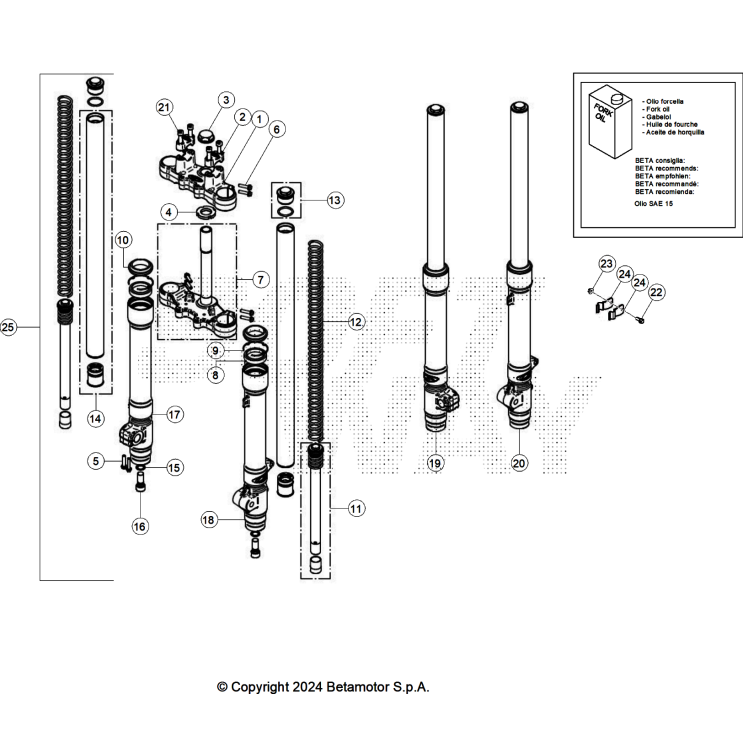 VUE ECLATEE FOURCHE BETA MOTARD 50 RR BLACK SPORT LS 2026