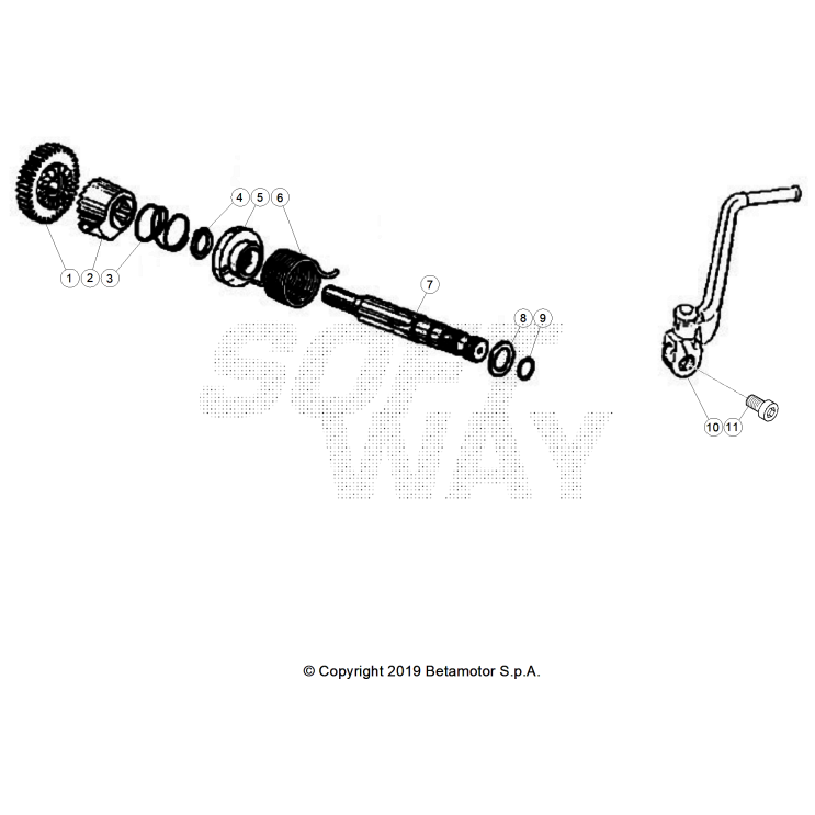 VUE ECLATEE KICKSTARTER BETA MOTARD 50 RR WHITE 2026