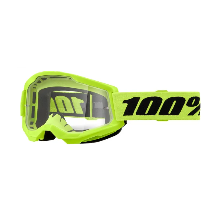Masque 100% STRATA 2 Neon Jaune Fluo écran clair 