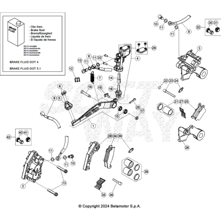 VUE ECLATEE FREINS BETA 350...