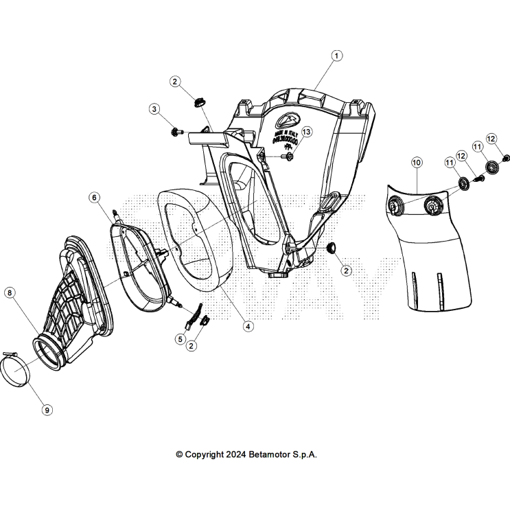 VUE ECLATEE BOITE A AIR BETA 350 RX 2026