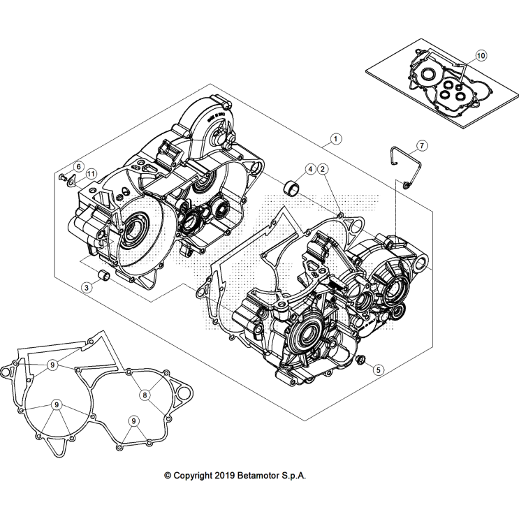 VUE ECLATEE CARTER MOTEUR BETA 250 RX 2026