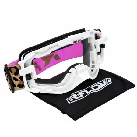 Masque R-Flow System NEXT Série 26.1 Léopard/Rose/Blanc 