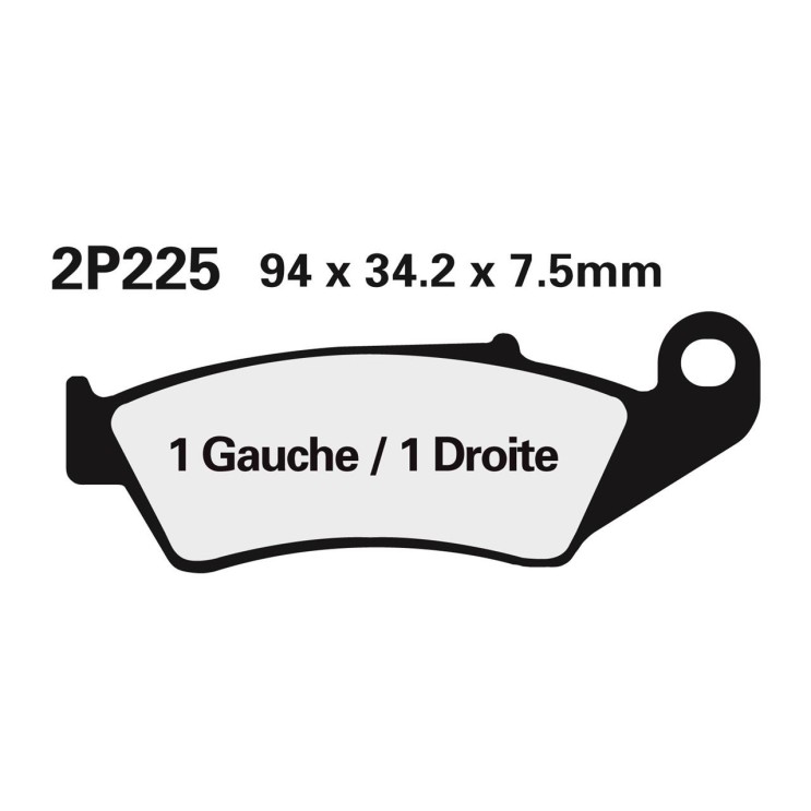 Plaquettes de frein avant NISSIN 2P225GS semi-métallique {attributes}