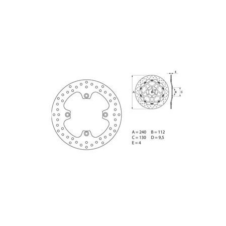 Disque de frein BREMBO Oro rond fixe {attributes}