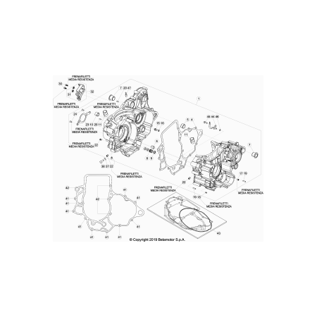 Carter moteur BETA 350 RACING 2020