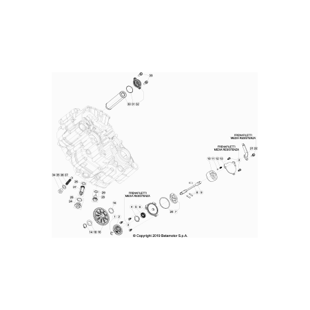 Circuit de lubrification BETA 350 RACING 2020