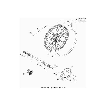 Roue avant BETA 430 RACING 2020