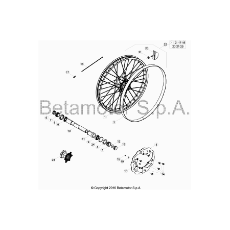 Roue avant BETA 390 RACING 2019