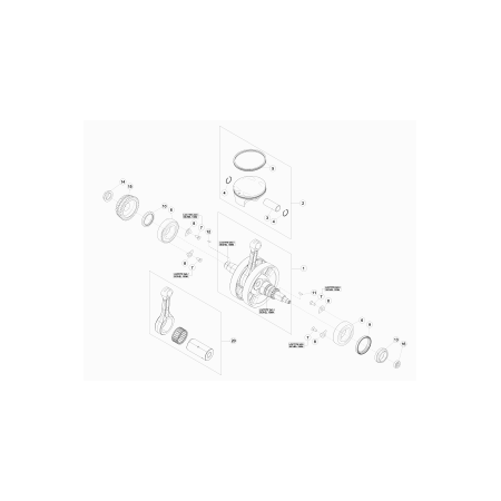 Vilebrequin, piston BETA 390 RR 2019 da 0200479 a 0299999 