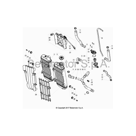 Radiateur BETA 480 RR 2019