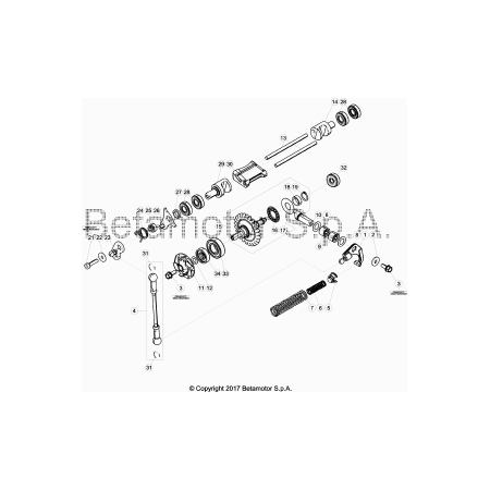 Pompe à eau, valves BETA 250 RR 2019