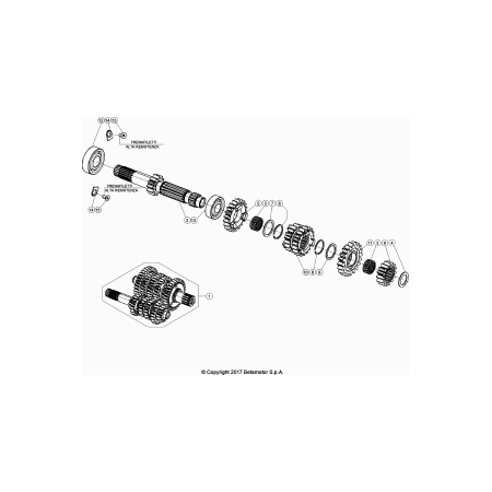 Boite à vitesse 1 BETA 250 XTRAINER 2021