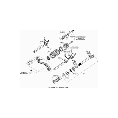 Commande de boite BETA 250 XTRAINER 2021