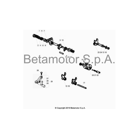 Selecteur commande BETA 50 SUPERMOTARD 2020