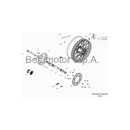 Roue arrière BETA 390 RACING 2018