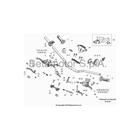 Guidon, commande BETA 390 RACING 2018