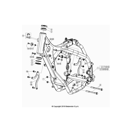 Cadre BETA 250 RR 2022