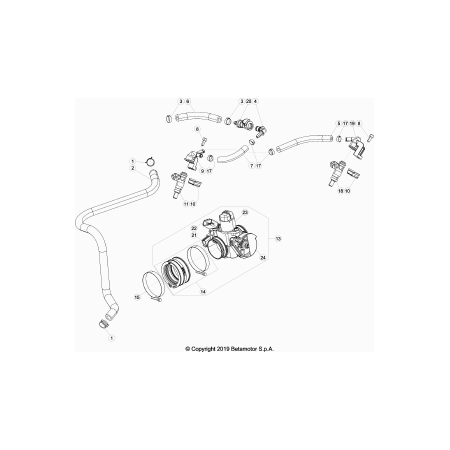 Corps d'injection BETA 350 RR 2022