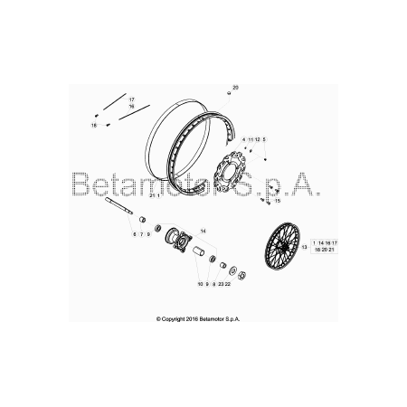 Roue arrière 50 BETA RR 2021