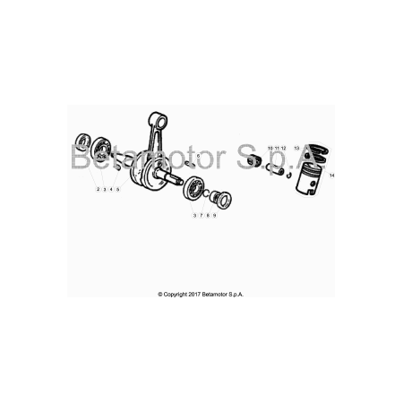 Villebrequin piston BETA 50 Racing 2021