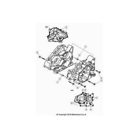 Carter moteur 125 BETA LC 2021