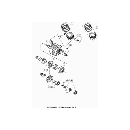 Villebrequin piston 125 BETA LC 2021