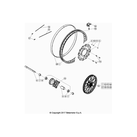 Roue avant 125 BETA LC 2021