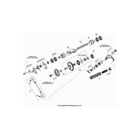 Pompe à eau, valves BETA 125 RR 2018