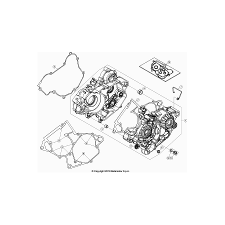 Carter moteur BETA 125 RR 2018