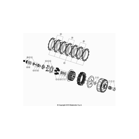 Embrayage BETA 125 RR 2018