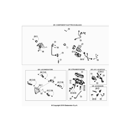 Circuit électrique BETA 250 RR 2020